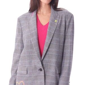 TWINSET MYFO X ACTITUDE CHECKED OVER BLAZER